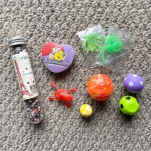 Bundle of Kids Toys - Puzzle, Fidgets, Jelly Hands, Bouncey Balls, Mermaid Towel
